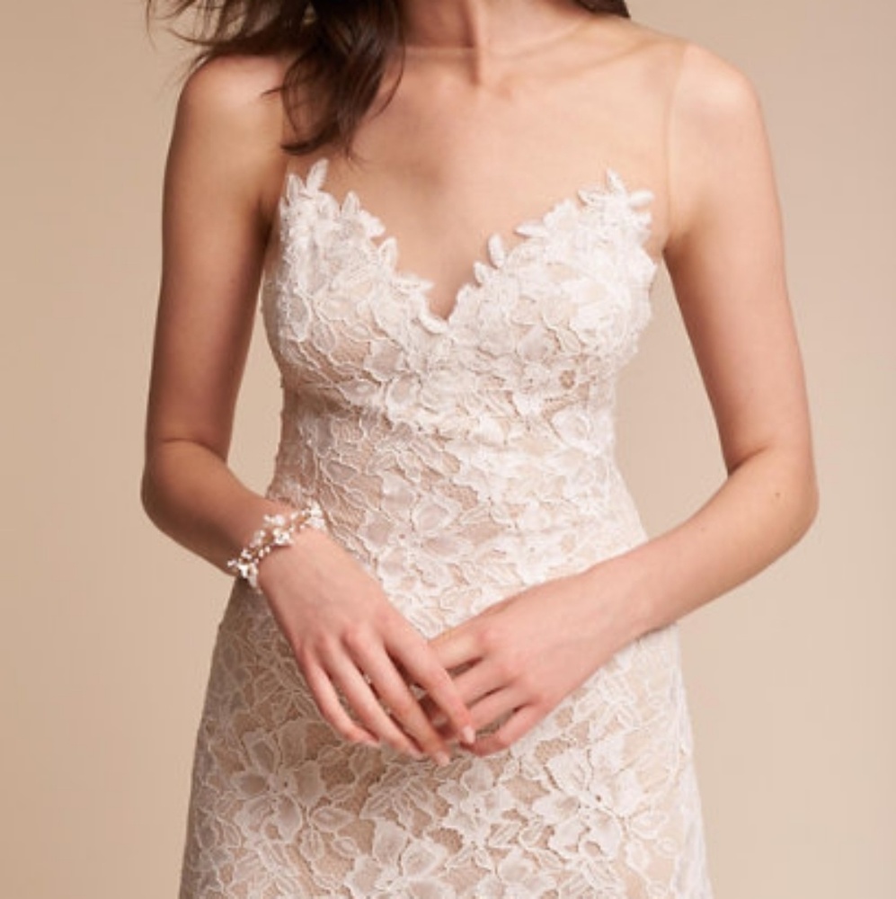 Wedding Gown Heliso BHLDN Bohieman illusion
